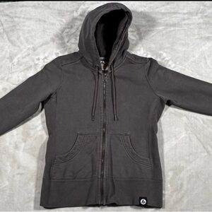 American Giant Womens Medium Full Zip Hoodie Gray USA Heavyweight Cotton